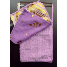 Набір серветок для прибирання з мікрофібри Microfibre Cloths 30х30см 3 шт Фіолетовий