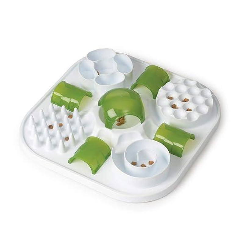 Іграшка для кішок інтерактивна, головоломка Catit Senses 2,0 Treat Puzzle 40х40см Білий із зеленим