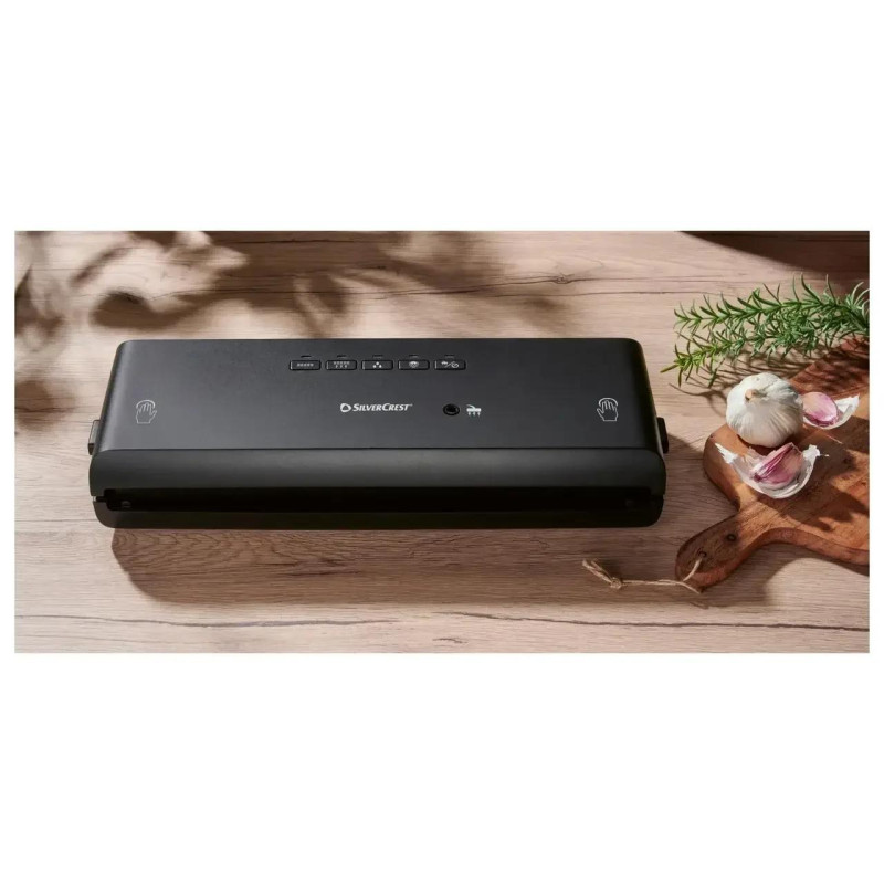 Вакуумний пакувальник, вакууматор для сухих та вологих продуктів Silver Crest SV 130 А1 Black 130 Вт Зварювання пакетів 30см