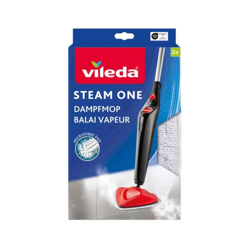Змінні насадки для парової швабри, набір накладок для швабри Vileda Steam One, мікрофібра 2шт