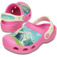 Крокси дитячі, сабо для дівчаток Crocs Kids CC Frozen Fever Clog K, розмір 33-34, стопа 21-22см Рожевий