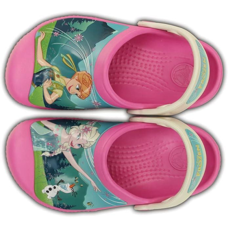 Крокси дитячі, сабо для дівчаток Crocs Kids CC Frozen Fever Clog K, розмір 33-34, стопа 21-22см Рожевий