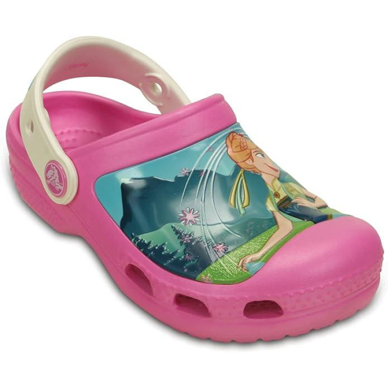 Крокси дитячі, сабо для дівчаток Crocs Kids CC Frozen Fever Clog K, розмір 33-34, стопа 21-22см Рожевий