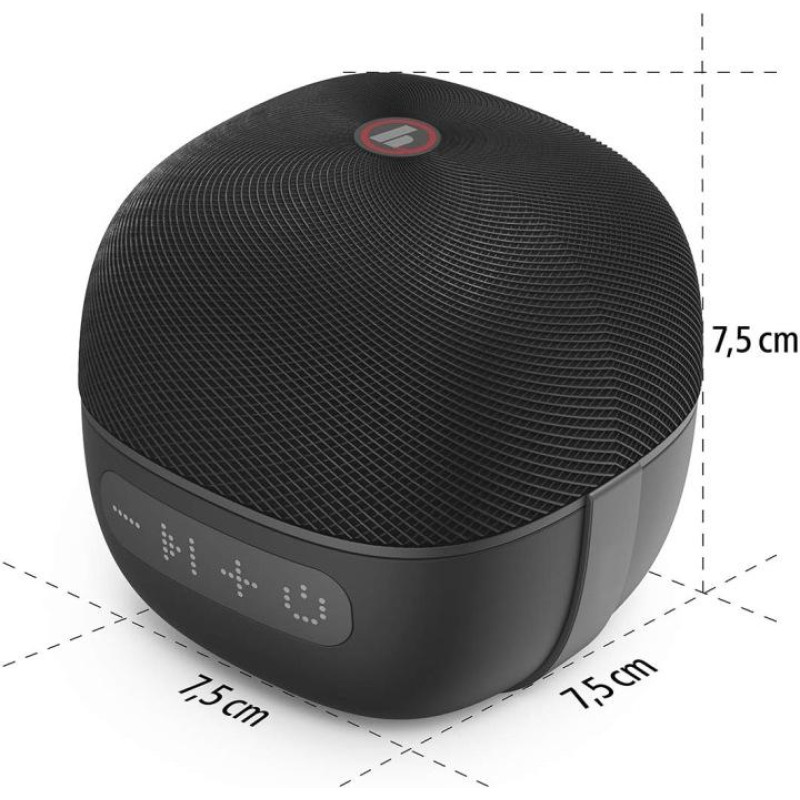 Колонка портативна, бездротова, об'ємний звук 360°, 4 Вт HAMA CUBE 2.0 , True Wireless Stereo (TWS),   Bluetooth, AUX, USB-C, Чорний