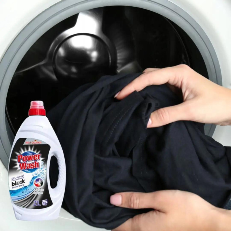 Гель для прання темних та чорних тканин Power Wash Black 4 л, 92 прання