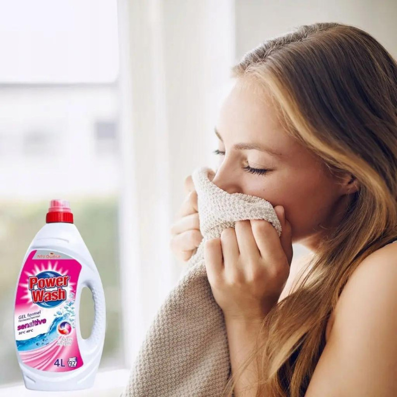Гель для прання делікатних тканин Power Wash Sensitive 4 л, 92 прання