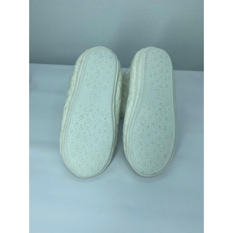 Женские домашние тапочки-сапожки вязанные Ardene Молочный 39-40р