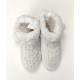 Женские домашние тапочки-сапожки вязанные Ardene Молочный 39-40р