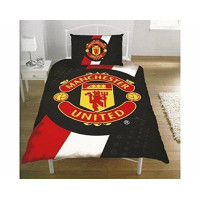 Комплект постільної білизни Manchester United Односпальний 135х200см Чорний