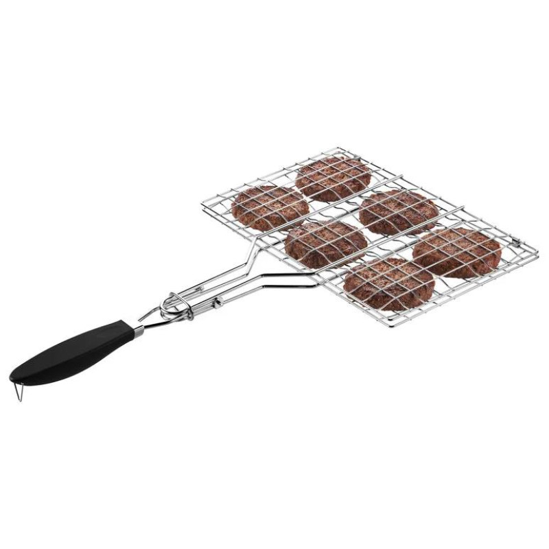 Решітка нержавіюча прямокутна для гриля - барбекю Grill Meister 35х22см