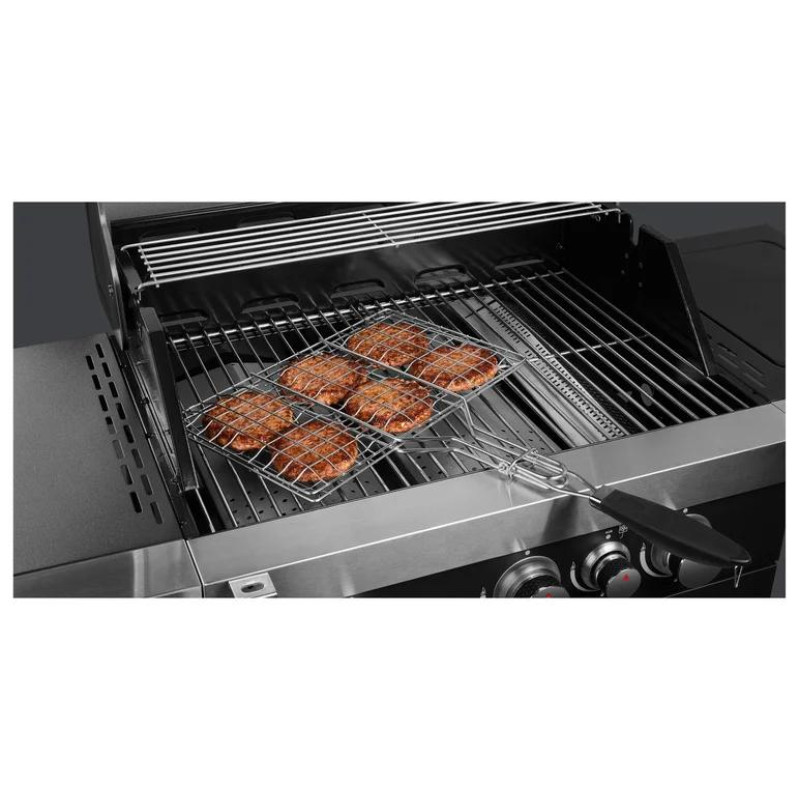 Решітка нержавіюча прямокутна для гриля - барбекю Grill Meister 35х22см