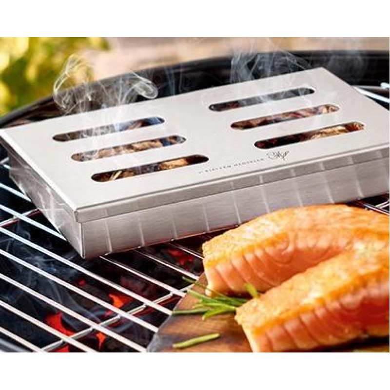 Коробка для копчення з нержавіючої сталі Grill Meister 21х13х3,5см