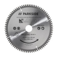 Полотно для дискової пилки Parkside PKSB 210 А1 210мм 80 зубів